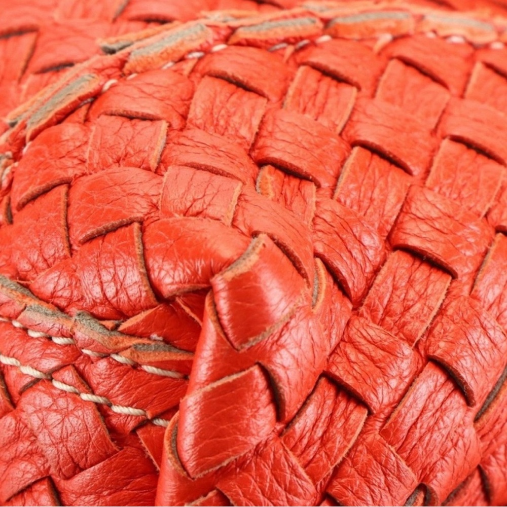 BOTTEGA INTRECCIATO SMALL WEAVE LEATHER 2-WAY SATCHEL BAG TOTE - Picture 4 of 8